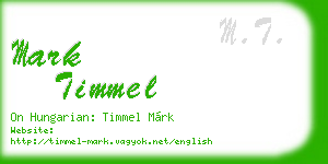 mark timmel business card